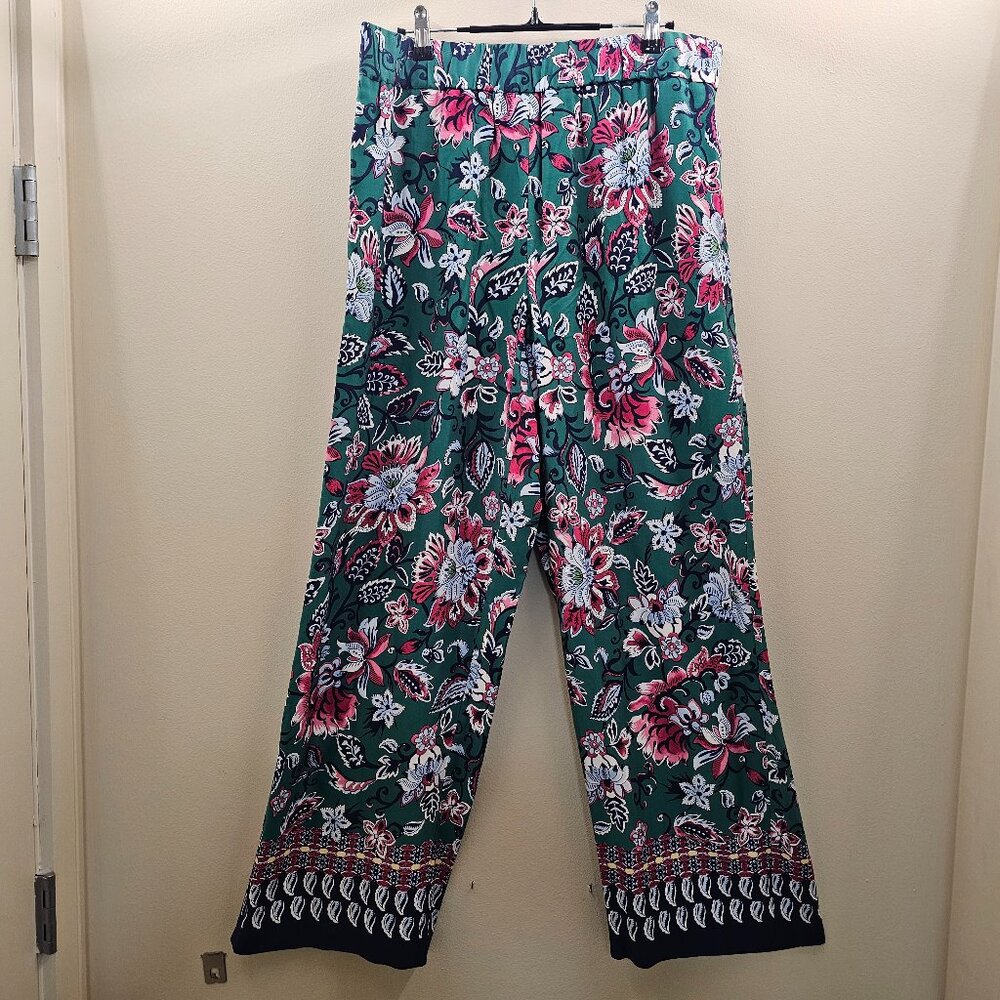 Talbots wide leg, pull on pants
